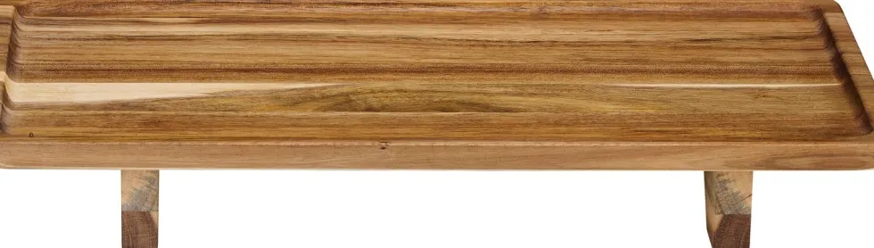 Alpina dienblad James bruin acaciahout 38 x 20,5 x 5,5 cm