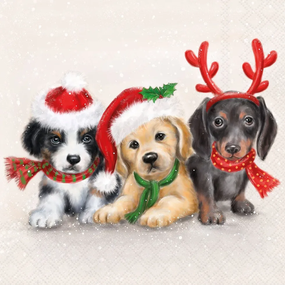Ambiente servet honden 33 x 33 cm 20 stuks