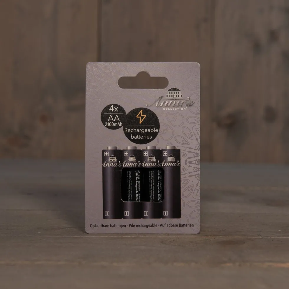 Anna's Collection oplaadbare batterij AA 4 stuks