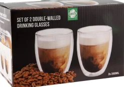 Barista dubbelwandig glas transparant 2 stuks 0,36 L