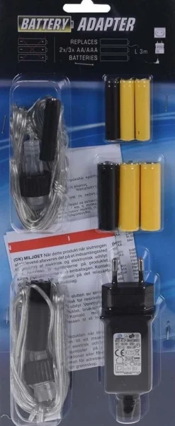 Batterij adapter 2x AA 3x AAA-batterijen 3m