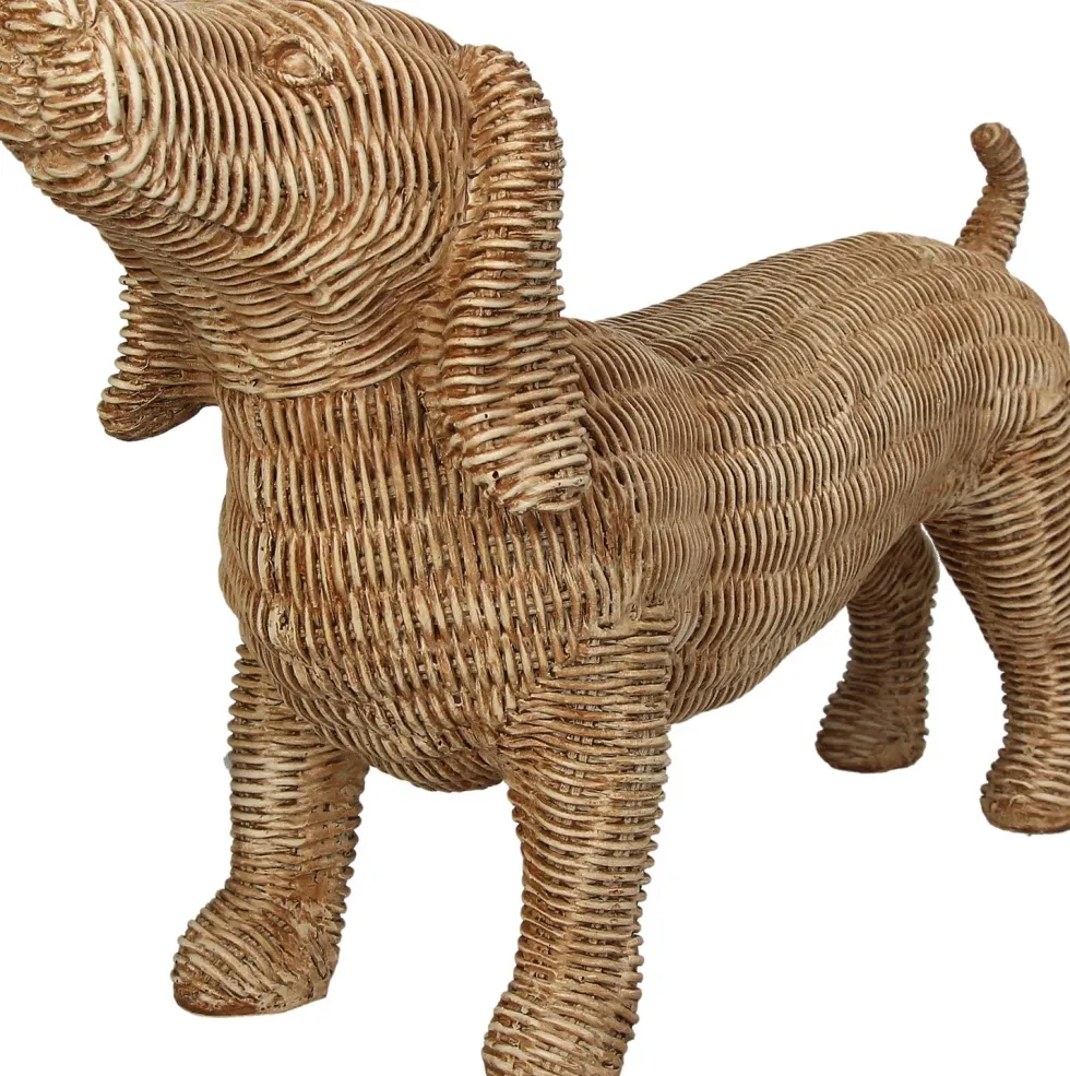 Beeld Dibbe teckel naturel 38,7 x 14 x 24,2 cm