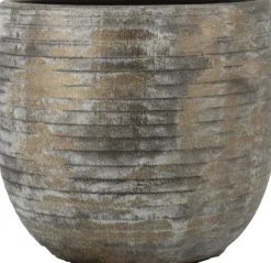 Bela Arte bloempot Funchal bruin / goud D 24 H 22 cm