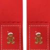 Bestekzakje Lia rood 23 x 10 x 0,3 cm 2 stuks