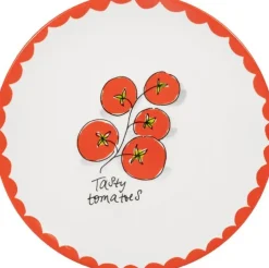 Blond Amsterdam bord Even Bijkletsen tomaten D 22 H 2 cm