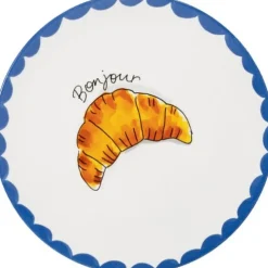 Blond Amsterdam bord Even Bijkletsen croissant D 18 H 2 cm