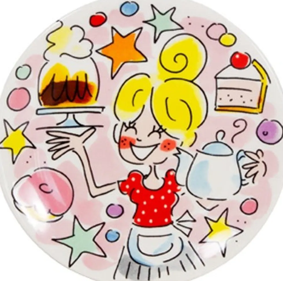 Blond Amsterdam bord Even Bijkletsen girl D 12 H 1 cm