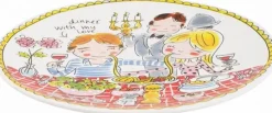 Blond Amsterdam dinerbord Even Bijkletsen love D 26 cm