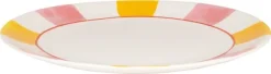 Blond Amsterdam dinerbord Even Bijkletsen roze / geel D 26 H 2,5 cm