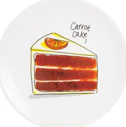 Blond Amsterdam gebaksbord Even Bijkletsen carrot cake D 18 H 1,5 cm
