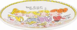 Blond Amsterdam ontbijtbord Even Bijkletsen girls D 22 cm