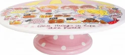 Blond Amsterdam taartplateau Even Bijkletsen D 31 H 9 cm