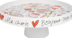 Blond Amsterdam taartplateau Valentijn D 24 H 10 cm