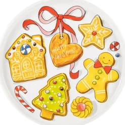 Blond Amsterdam taartplateau Christmas wit D 24 H 10 cm