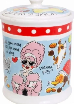Blond Amsterdam voorraadpot Animals hond D 16 H 22,5 cm