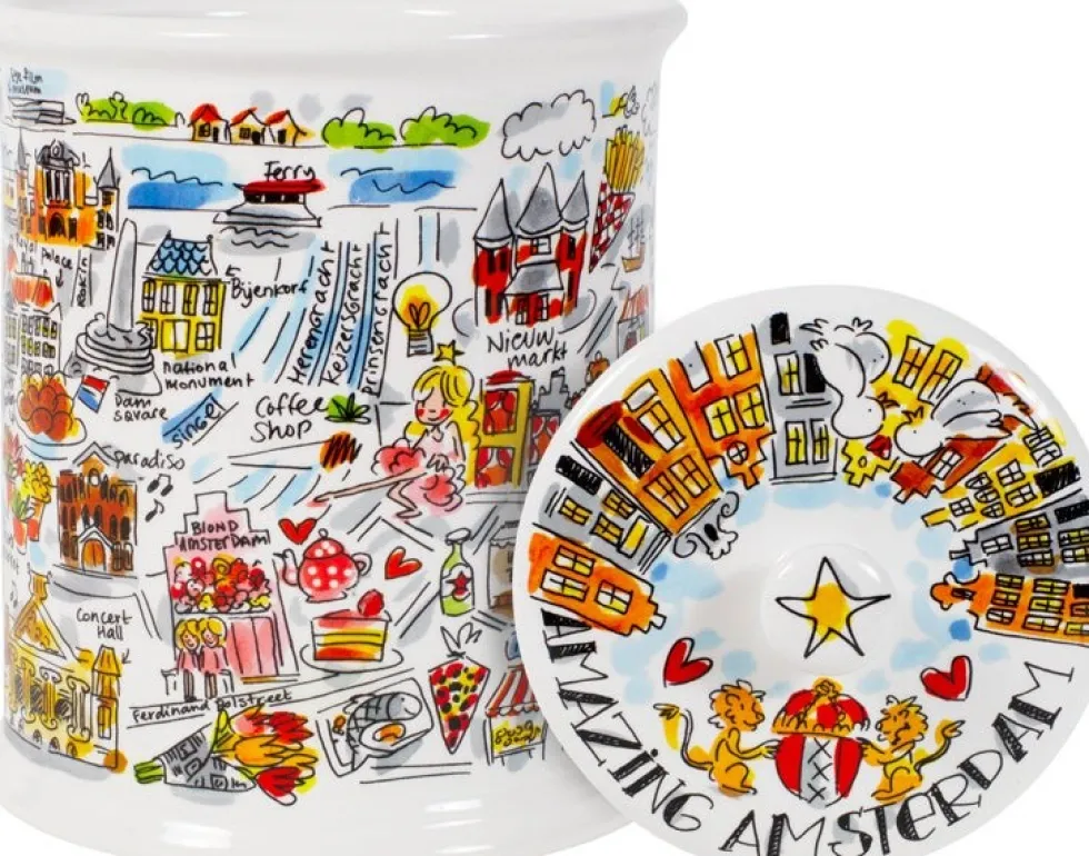 Blond Amsterdam voorraadpot City D 16 H 22,5 cm