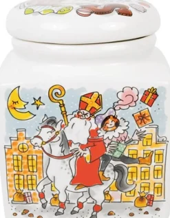 Blond Amsterdam voorraadpot Sint wit 16 x 16 x 20 cm
