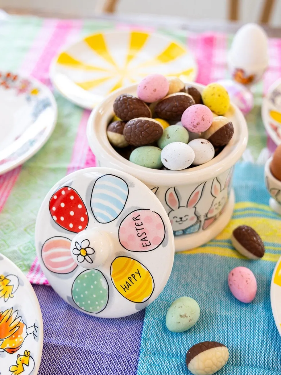 Blond Amsterdam voorraadpot Happy Easter D 14 H 13 cm