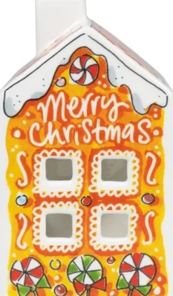 Blond Amsterdam waxinelichthouder Christmas gingerbread multi 8 x 8 x 14 cm