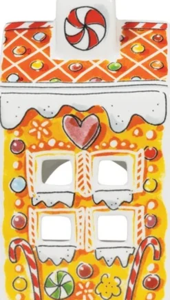 Blond Amsterdam waxinelichthouder Christmas gingerbread multi 8 x 8 x 14 cm