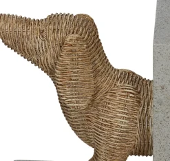 Boekensteun Dibbe teckel naturel 25,5 x 8,8 x 15,5 cm