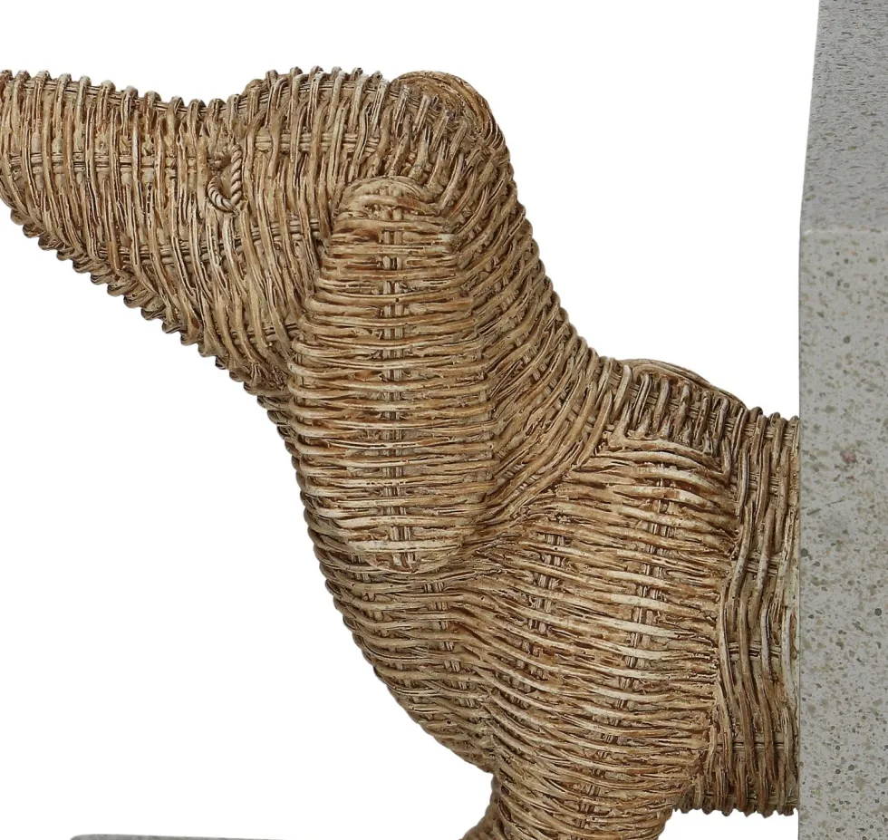 Boekensteun Dibbe teckel naturel 25,5 x 8,8 x 15,5 cm