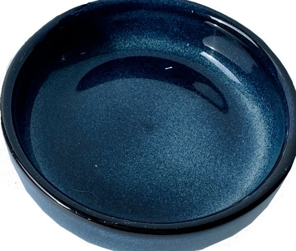 Boles d'olor decoratieschaal Amber Stoneblokjes donkerblauw D 8,9 H 2,6 cm