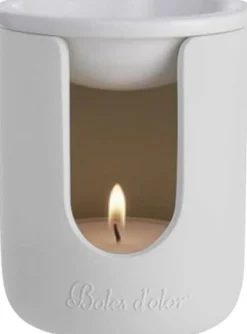 Boles d'olor wax geurbrander Etna grijs D 9 H 11 cm