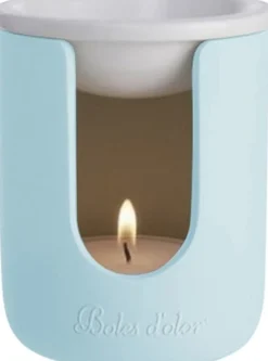 Boles d'olor wax geurbrander Etna blauw D 9 H 11 cm