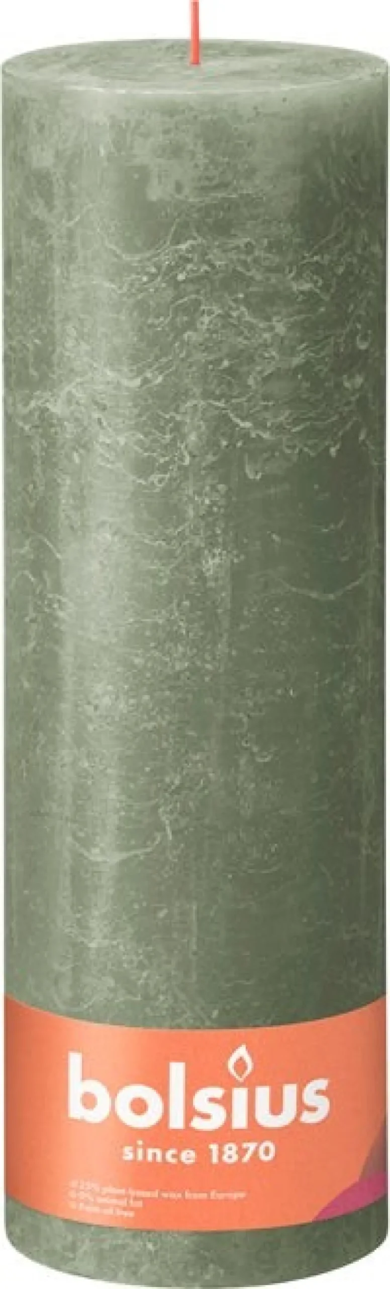 Bolsius dinerkaars Shine groen 200 uur D 10 H 30 cm