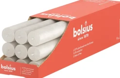 Bolsius dinerkaars Shine wit / grijs 13 uur D 2,3 x H 27 cm