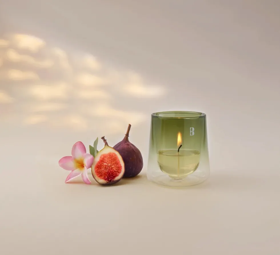 Bolsius geurkaars CleanLight navulling Gardenia & Fig wit 24 uur D 5,5 H 11,6 cm 2 stuks