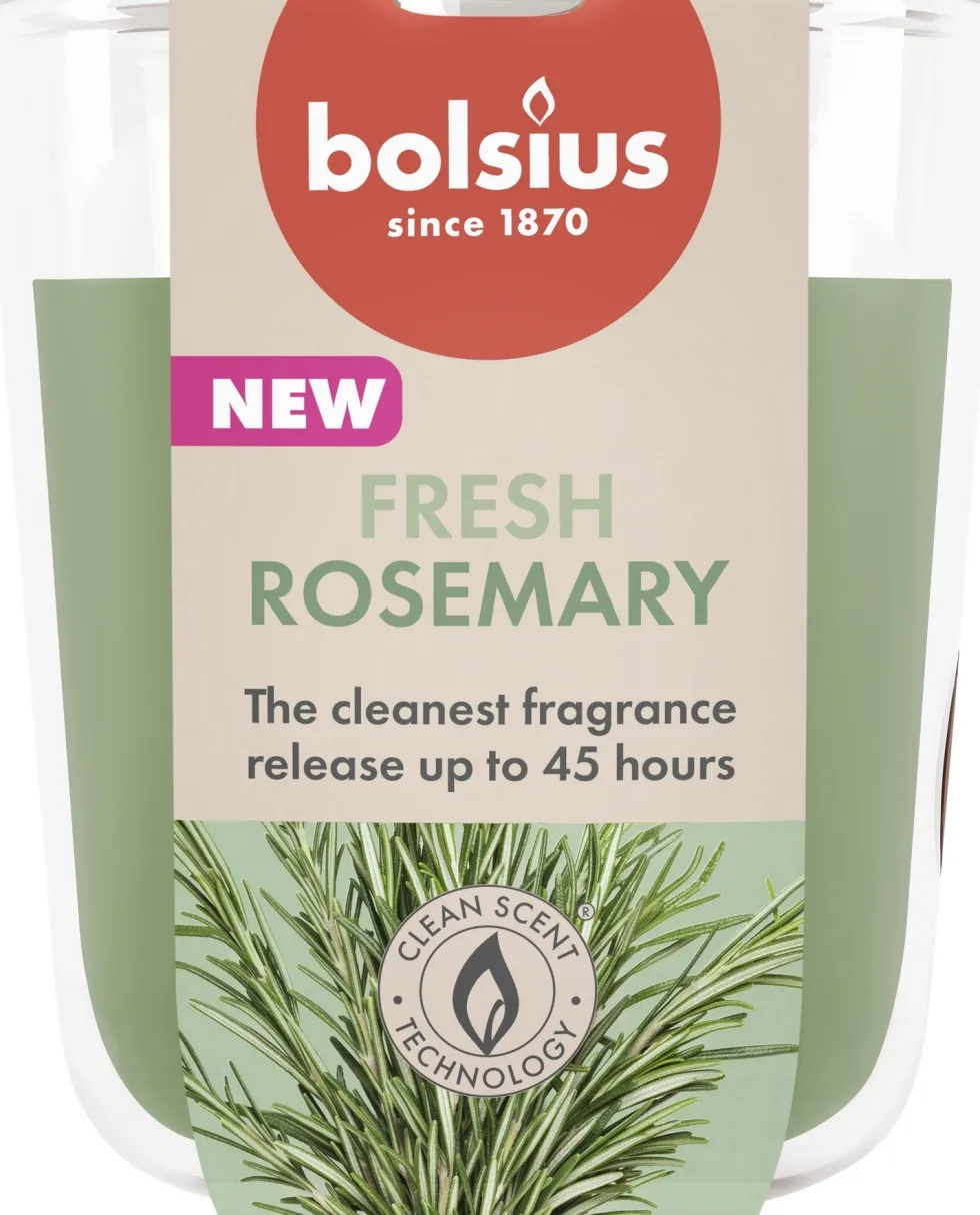 Bolsius geurkaars True Scents Rozemarijn groen 45 uur D 8,5 H 9,7 cm