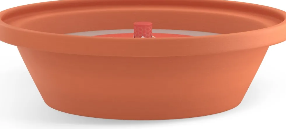 Bolsius kaars in pot Deco lights terracotta D 22,7 H 6,5 cm