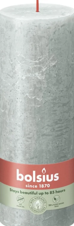 Bolsius stompkaars Rustiek Shine groen 85 uur D 6,8 H 19 cm