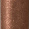 Bolsius stompkaars Rustiek Shimmer brons 85 uur D 6,8 H 19 cm
