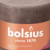 Bolsius stompkaars Rustiek Shine taupe 62 uur D 10 H 10 cm
