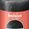 Bolsius stompkaars Rustiek Shimmer antraciet 35 uur D 6,8 H 8 cm