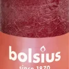 Bolsius stompkaars Rustiek Shine bordeaux 30 uur D 5 H 10 cm