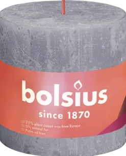 Bolsius stompkaars Rustiek Shine paars 62 uur D 10 H 10 cm