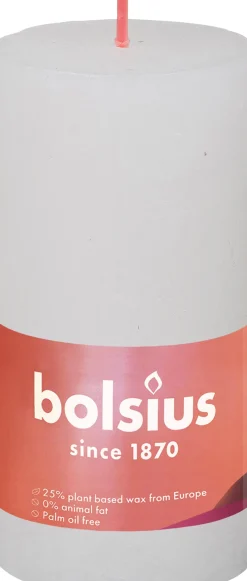 Bolsius stompkaars Rustiek Shine helder wit 30 uur D 5 H 10 cm
