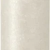 Bolsius stompkaars Rustiek Shimmer wit 85 uur D 6,8 H 19 cm