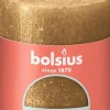 Bolsius stompkaars Rustiek Shimmer goud 35 uur D 6,8 H 8 cm