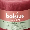 Bolsius stompkaars Rustiek Shine rood 35 uur D 6,8 H 8 cm
