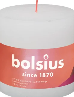 Bolsius stompkaars Rustiek Shine helder wit 62 uur D 10 H 10 cm