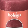 Bolsius stompkaars Rustiek Shimmer rood 35 uur D 6,8 H 8 cm