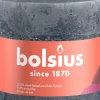 Bolsius stompkaars Shine blauw / grijs 60 uur D 10 x H 10 cm