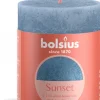 Bolsius stompkaars Sunset blauw 35 uur D 6,8 x H 8 cm