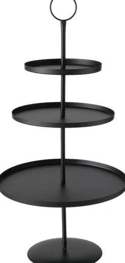 Boltze etagère Samona zwart D 30 H 60 cm