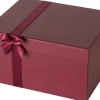 Boltze geschenkdoos Bowlina rood 11 x 11 x 8,8 cm
